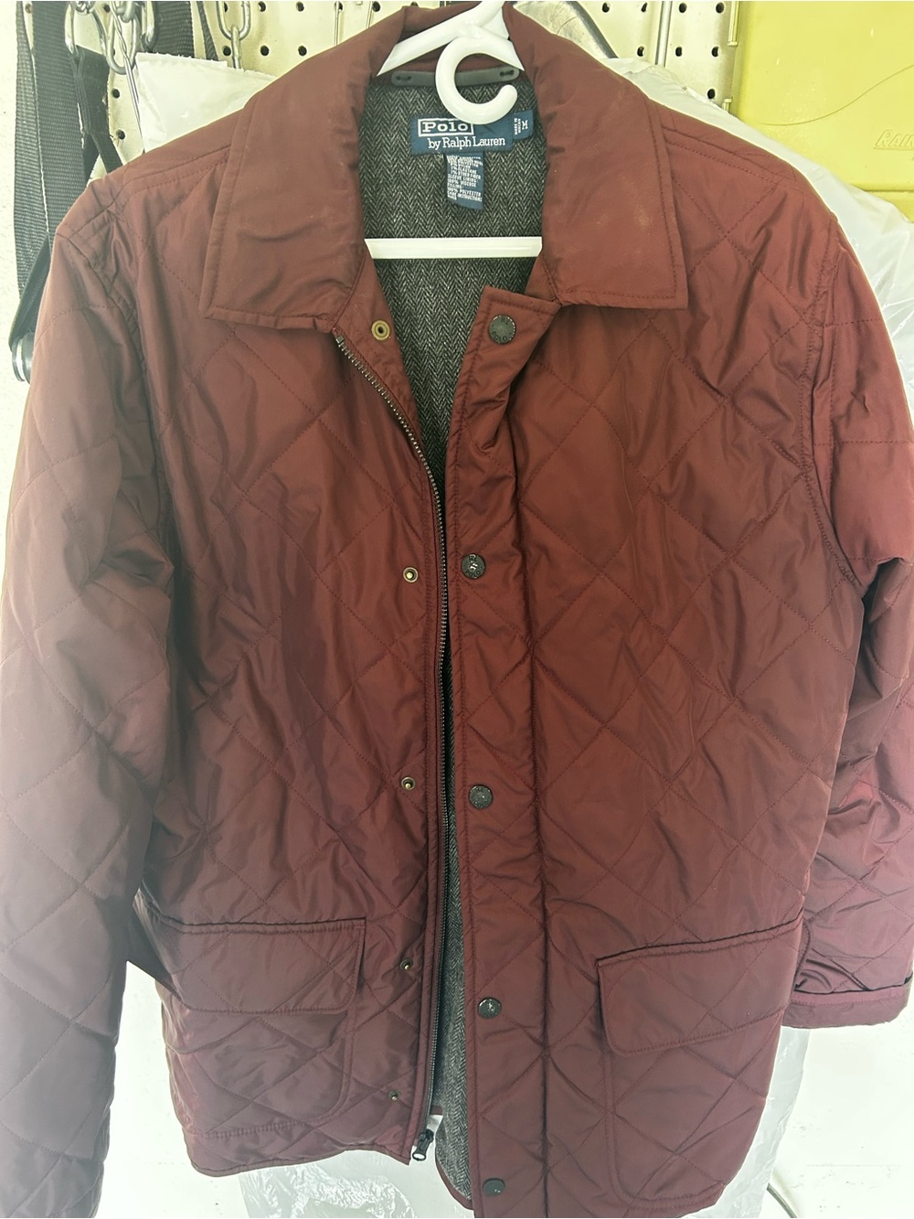 Ralph Lauren Quilted Burgundy Shirt Jacket